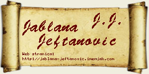 Jablana Jeftanović vizit kartica